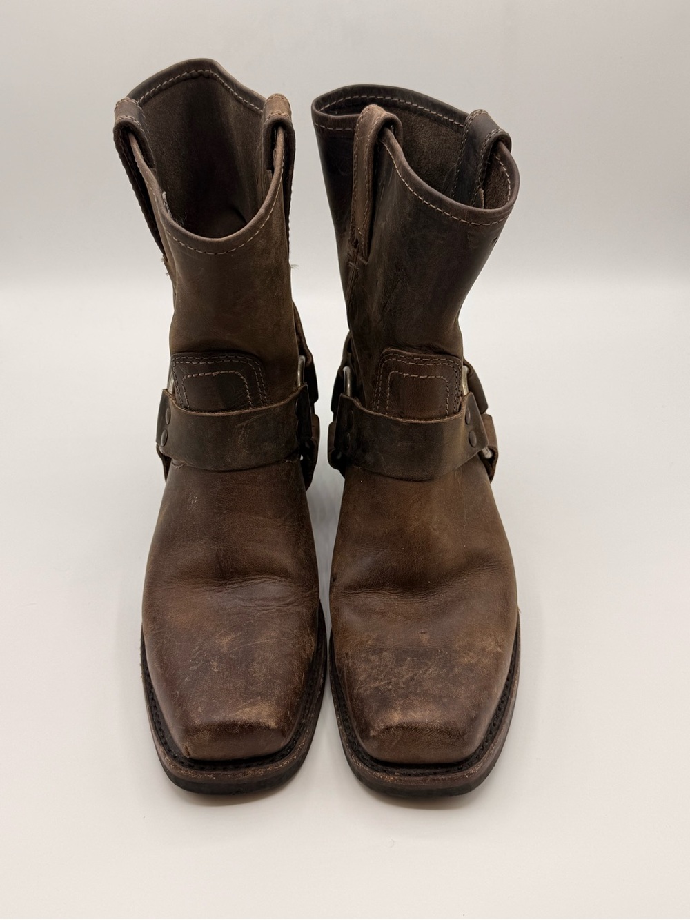 Frye Women's Dark Brown Leather Harness Boots